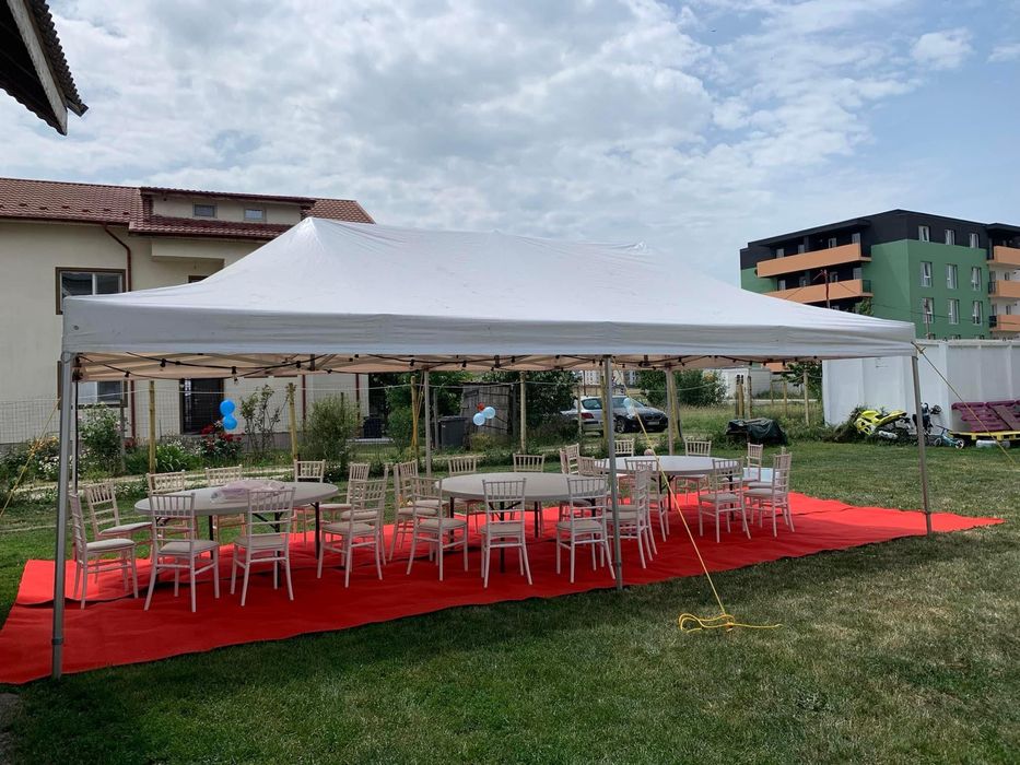 Logistică evenimente – mese, scaune, veselă, corturi (30–130 pers.)