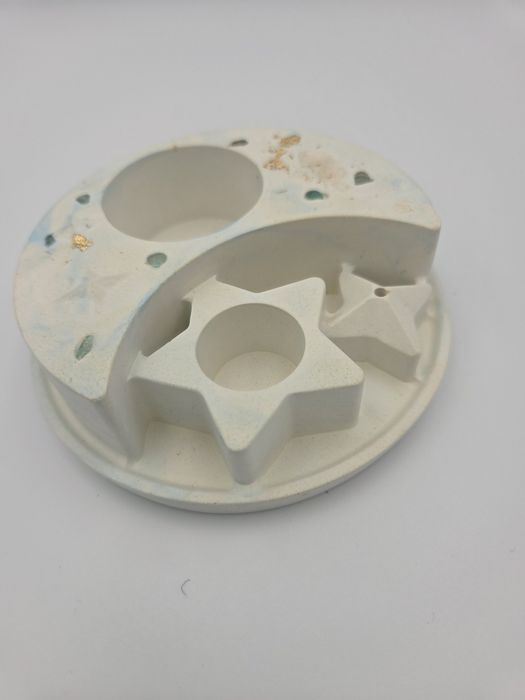 Suport de lumânare Protecție cu bețișor parfumat – Obsidian & Amazoni