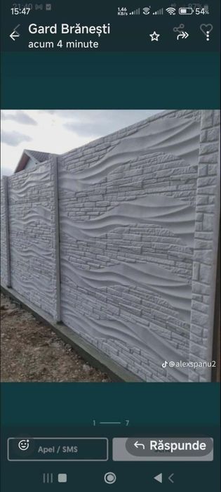 Gard din placi de beton
