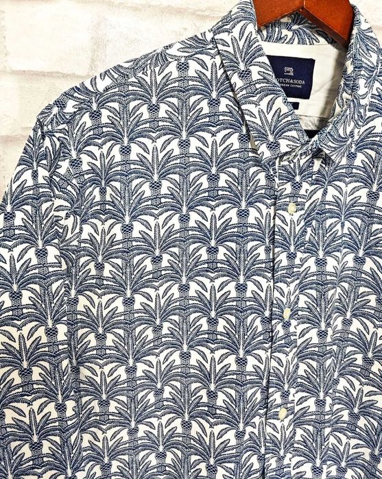 Scotch Soda Palm Оригинална мъжка риза с дълъг ръкав размер L