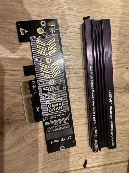 Адаптер M.2 NVMe на PCIe с радиатором