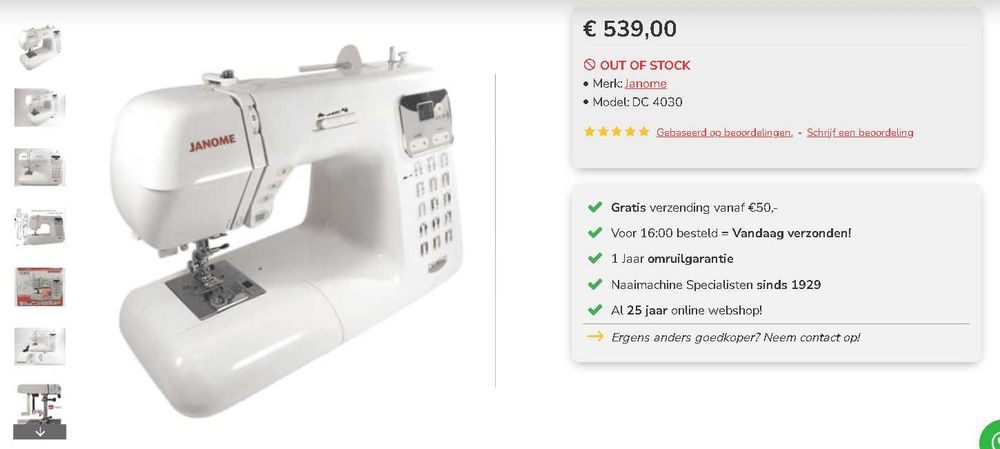 Masina de cusut electronica Janome DC 4030