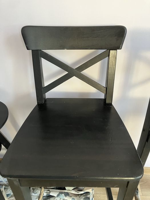 Set 4 scaune IKEA negru din Lemn