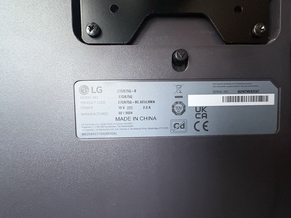 Monitor LG Ultragear 27”