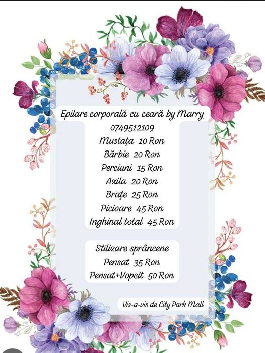 Servicii de Epilare cu ceara exclusiv pentru femei.