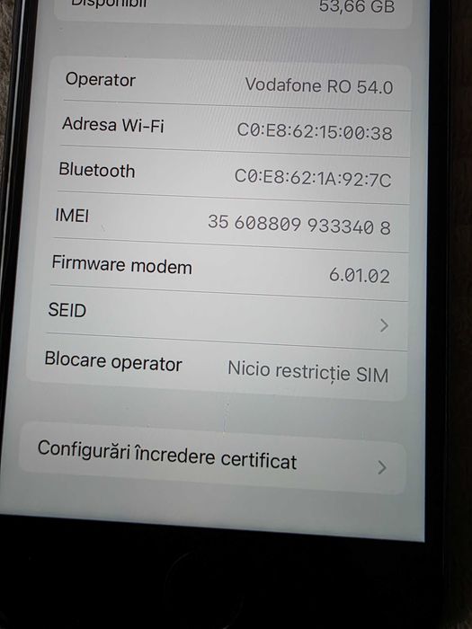 iPhone 8 64GB negru, 84% stare baterie