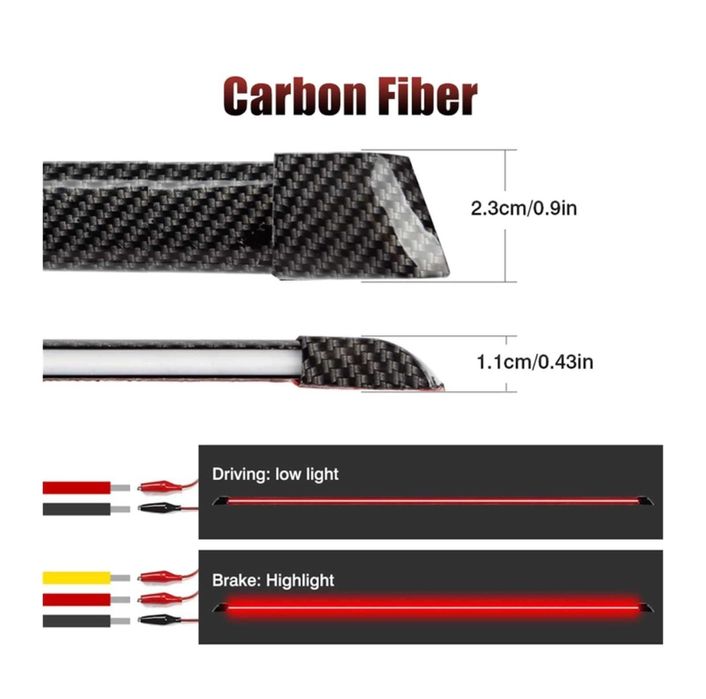 Универсален карбонов лед спойлер за багажник