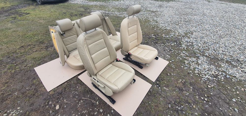 Scaune interior piele crem cu bancheta spate audi a4 b7 audi a4 b6