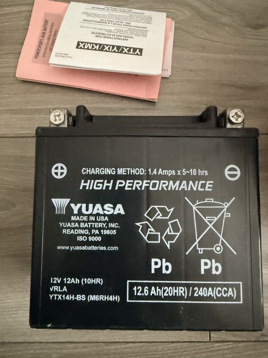 Baterie moto YUASA YTX14H-BS noua
