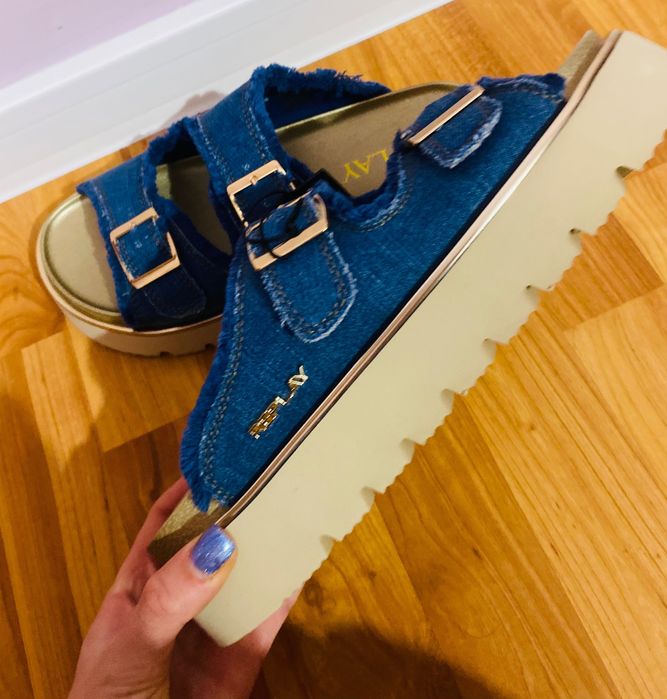 Дънкови чехли Replay