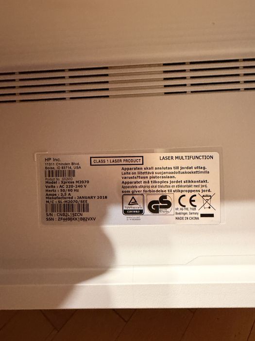 Imprimantă multifuncțională Samsung Xpress M2070 Laser, 3 în 1, funcțională, cu toner inclus