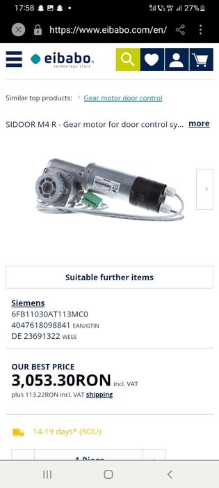 Siemens sidoor M4 R