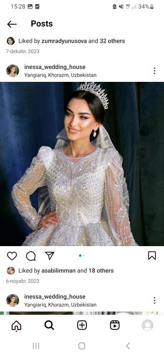 Tayyor biznes kelin kuylaklari aksesuarlari mebellari bilan sotiladi