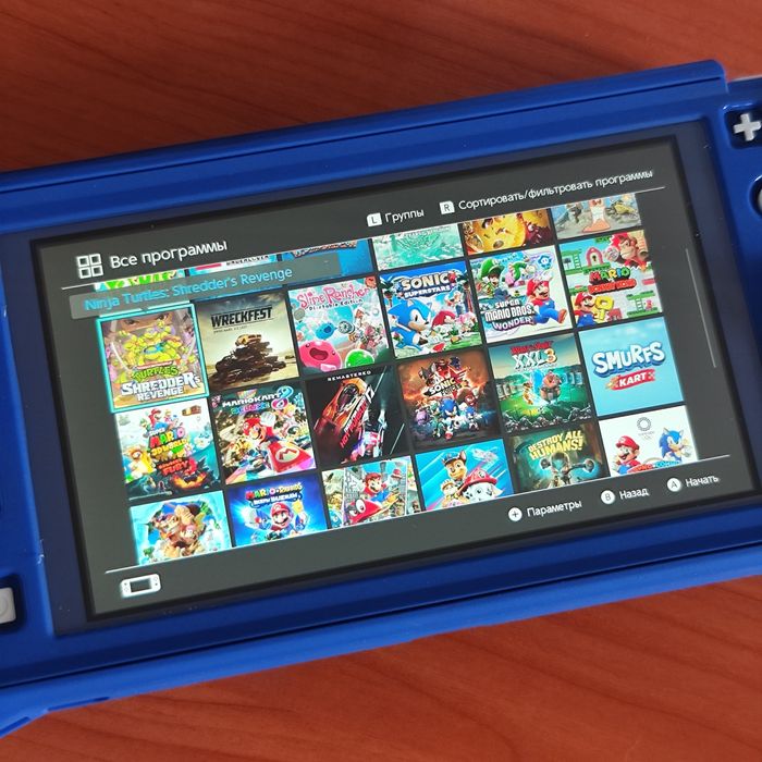 Nintendo switch lite прошитая, цвет синий