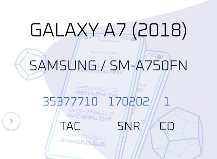 Samsung GALAXY A7 (2018)
SAMSUNG / SM-A750FN