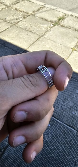 Пръстен 'Skyrim' неръждаема стомана за мъже и жени [Черен,Сребърен]