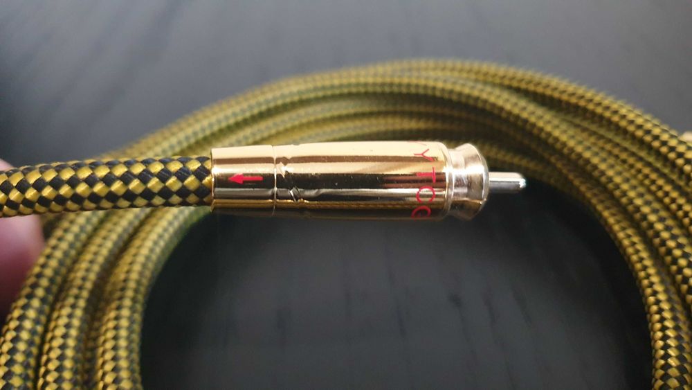 YYTCG 1 чифт 2RCA към 2RCA позлатен мъжки към мъжки аудио кабел