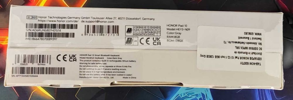 Tableta HONOR Pad 10 - 12.1 inchi, 5G - Sigilata - Garantie