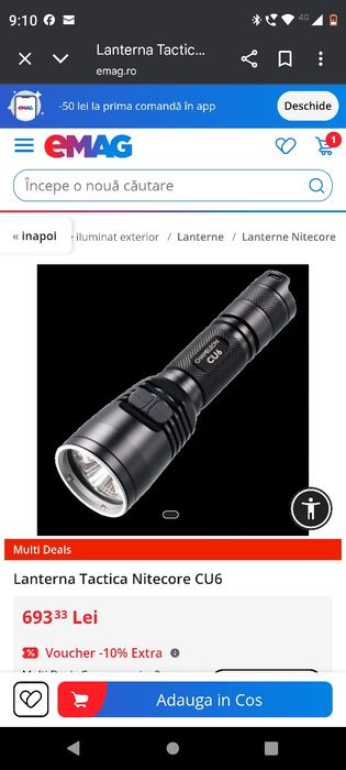 Lanterna tactica Nitecore Chameleon CU 6