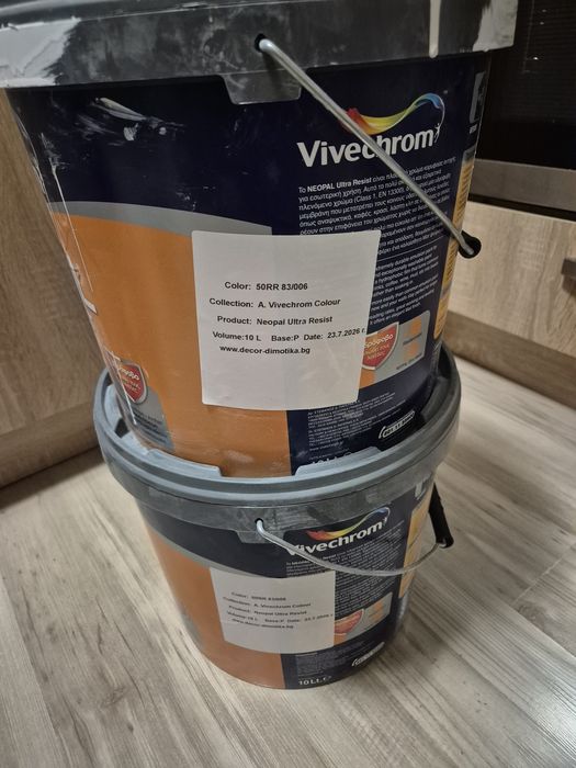 Латекс Vivechrom Neopal Ultra Resist, 20 л, мат. Цвят 50RR 83/006. (Светъл и бледо розов оттенък)
