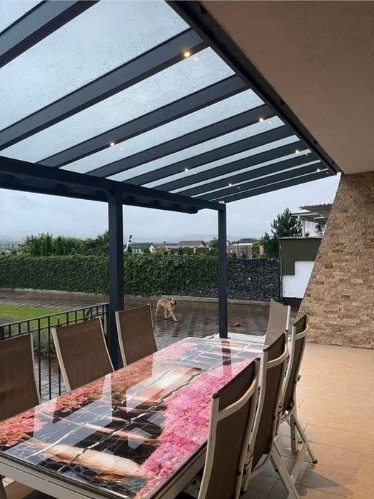 Terase sticlă balcoane aluminiu