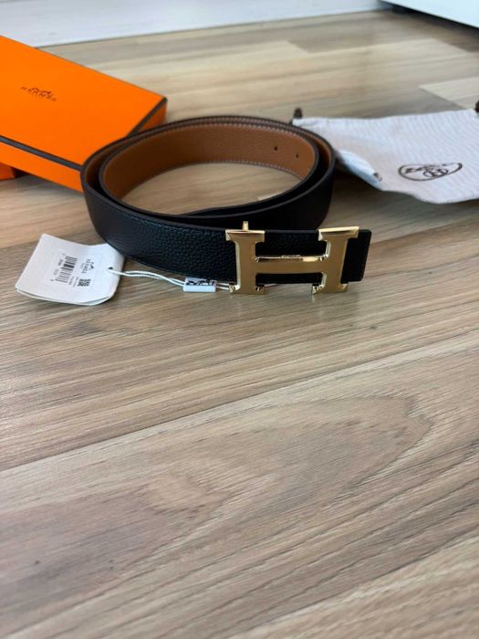 Hermes-Оригинален чисто нов мъжки двулицев колан 120 см