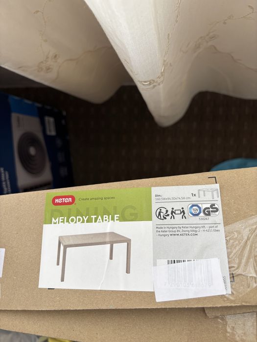 Set mobilier gradina Keter, 5 piese, perne, gri