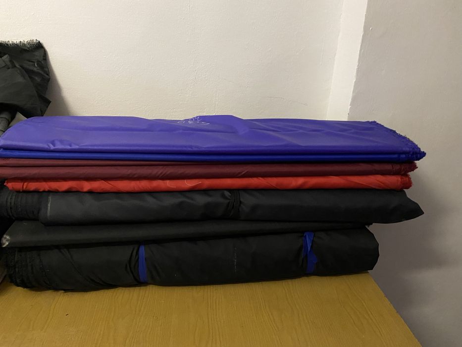 Stofa palton lana culoare albastru si fas