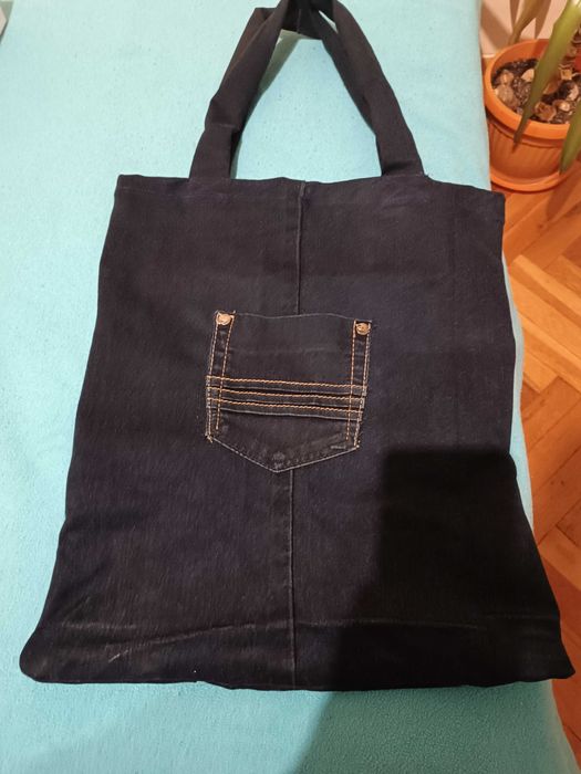 Дънкова  торба с джоб