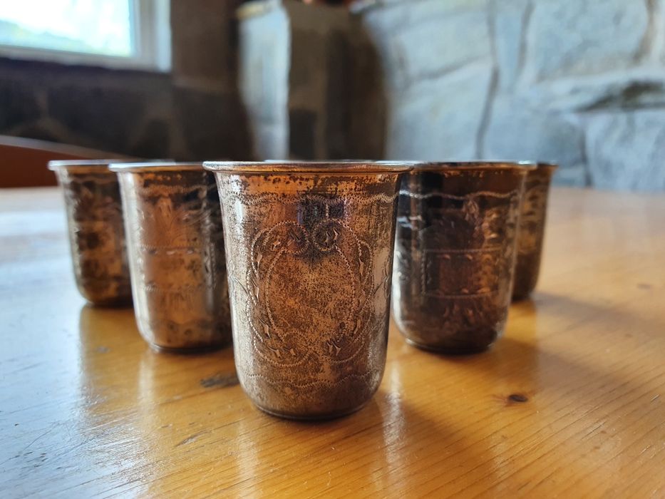 Комплект сребърни чаши