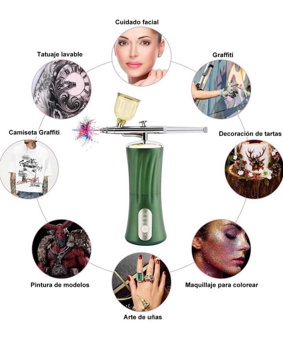 Daakro 2024 Wireless Airbrush Set 30PSI ръчен безжичен грим,нокти,лице