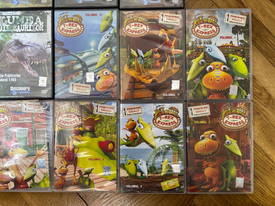 14 Buc DVD-uri Colectia Lumea Dinozaurilor si T-Rex Express Educative