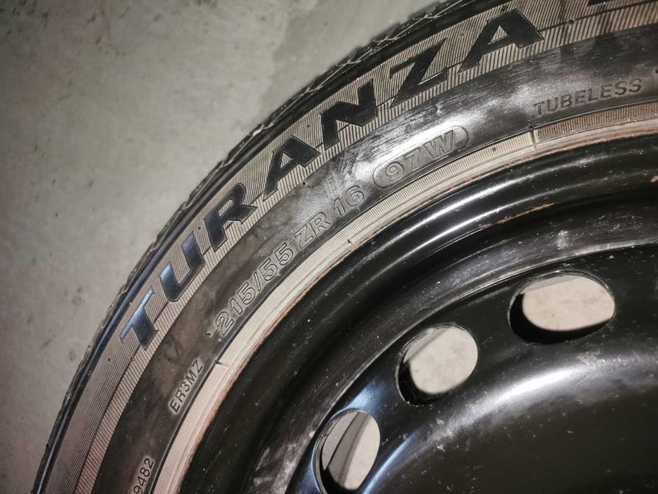 Roată rezervă  normală 16, 5x112, cauciuc 215/55 -NOUĂ- vw,audi,skoda
