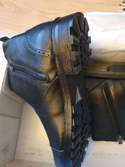Cizme/ghete aspect militar italiene, din piele naturala