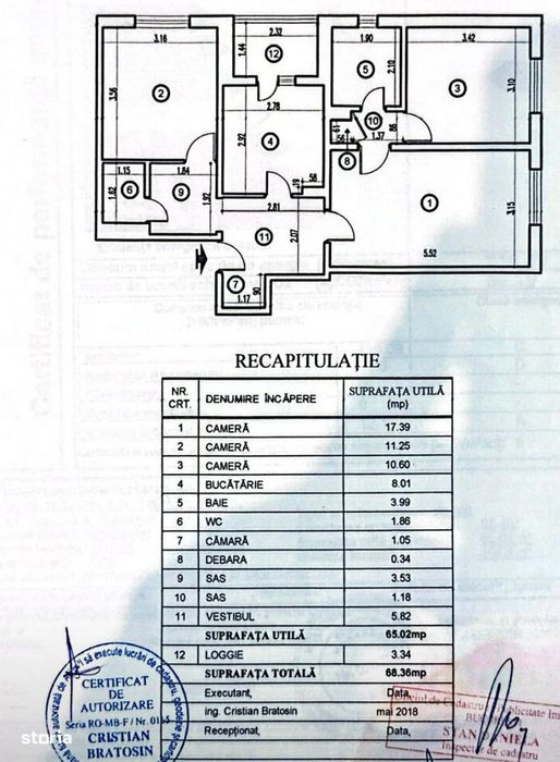 Vanzare apartament 3 camere Militari Scoala