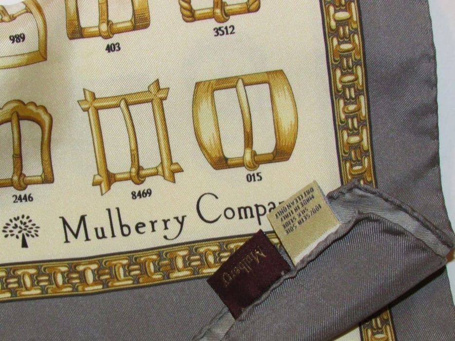 Eșarfă de designer din mătase naturala Mulberry Company