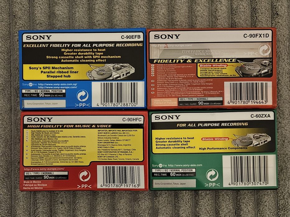4 Casete Audio Sony 1999