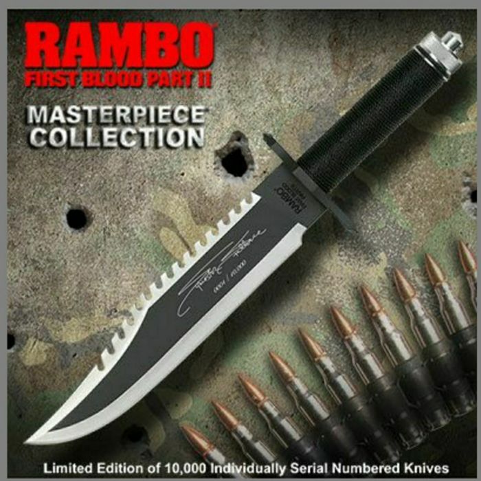 ловен нож тактически RAMBO II  първа кръв комплект оцеляване+компас