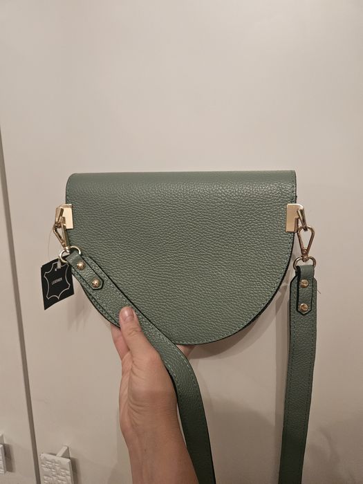 Естествена кожа италианска шик чанта