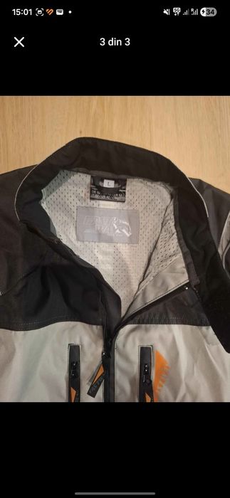 Geaca moto textil Fastway Summer culoare gri anthracite