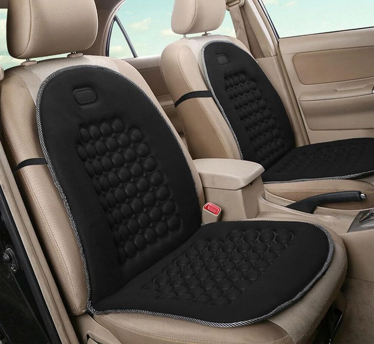 Set universal 2 huse de spătar auto cu funcție de masaj – Negru