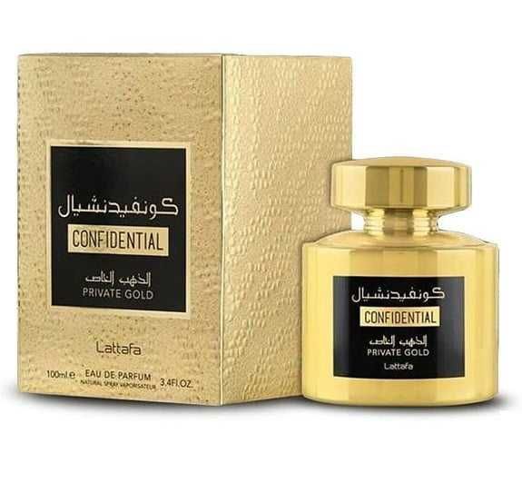 Parfum Arabesc, Apa de Parfum Confidential Private Gold, Barbati-100ml