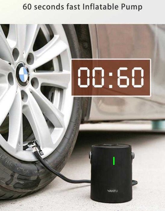 12V 150PSI 100W 6.5А 4500mAh Вградена Батерия LCD Екран Въздушен Компресор Автоматична Помпа Гуми Кола Мотор Автомобил Велосипед Лодка Въздушен Матрак