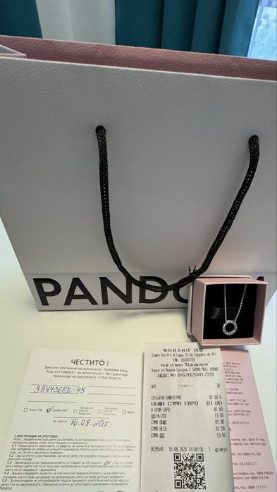 Чисто ново двулицево оригинално колие Pandora- моя Пандора