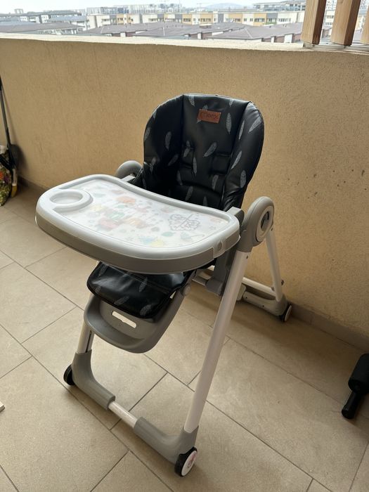 Scaun de masa pentru copii MoMi - Luxuria, negru