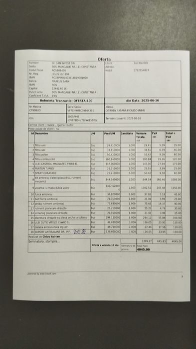 Citroen Xsara Picasso + 4 roti rez.(4 jante  aluminiu si 4 anvelope)