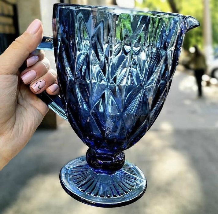 Графин 1л новые цвктное стекло