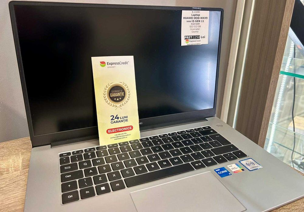 Laptop Huawei Intel I5 gen. 11 8/512Gb SSD Model BOD-WXX9 (Ag42 Mall Roman b13490) - Garantie 2 ani!