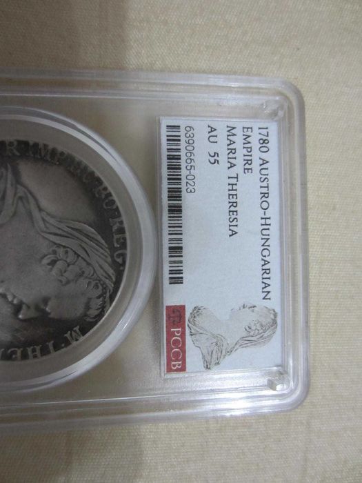 Moneda argint 1 Thaler-Maria Theresia 1780 in caseta catalogata AU55