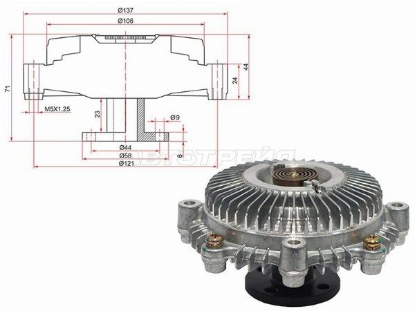 Вискомуфта Toyota Lite ace